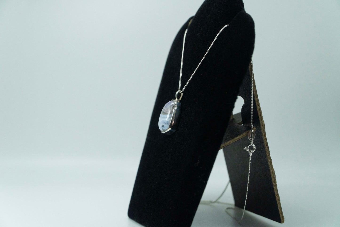 Colorado Amethyst, Sowbelly Agate Pendant .925 Silver