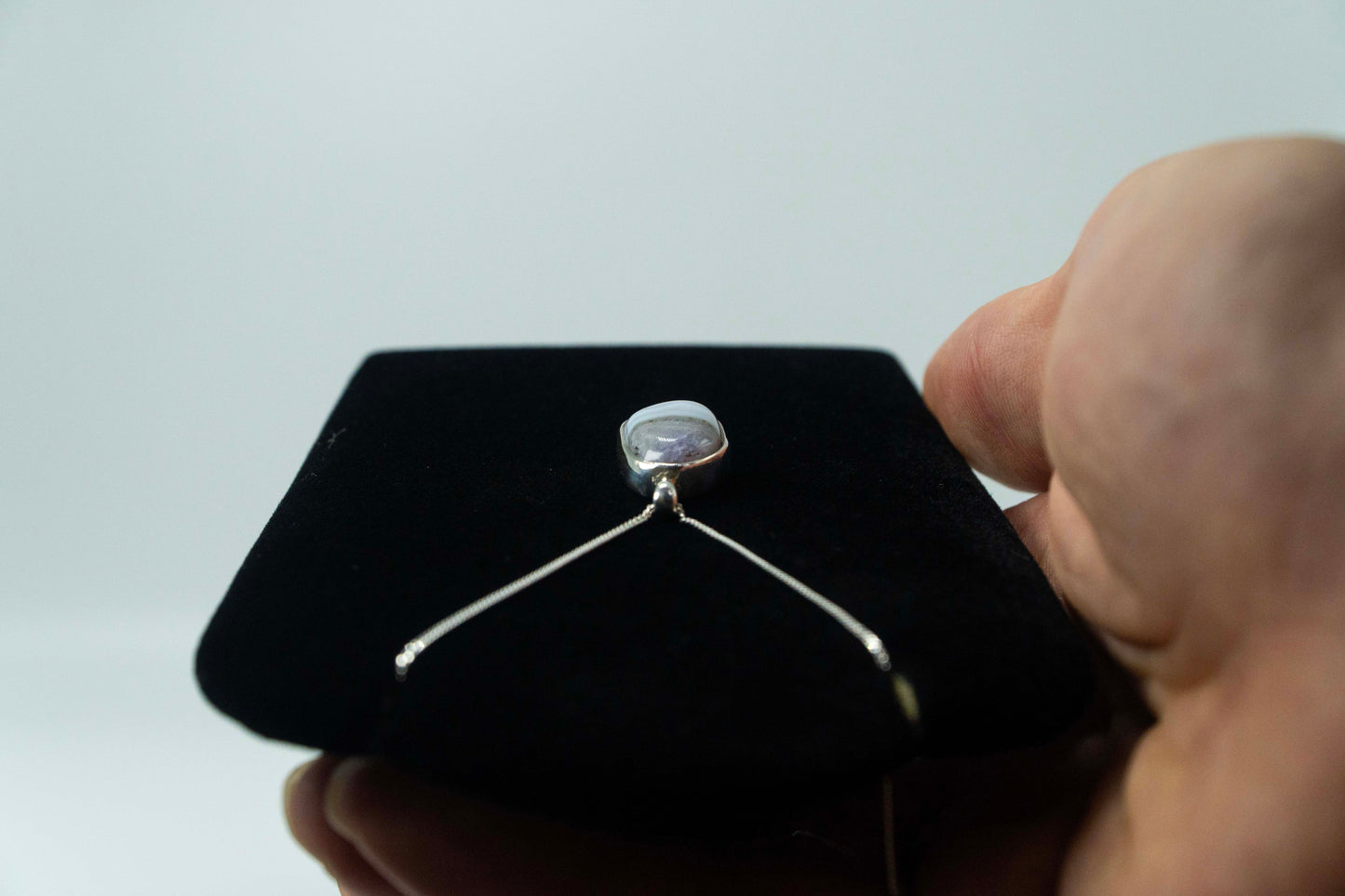 Colorado Amethyst, Sowbelly Agate Pendant .925 Silver