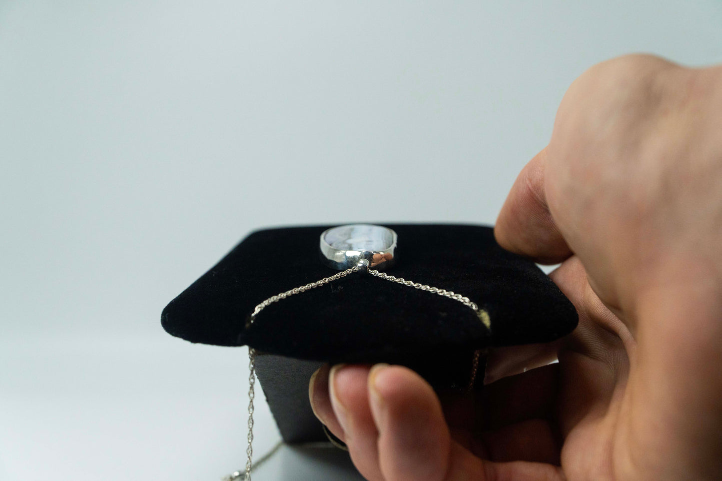 Amethyst Sowbelly Agate Silver Pendant .925, Colorado Agate