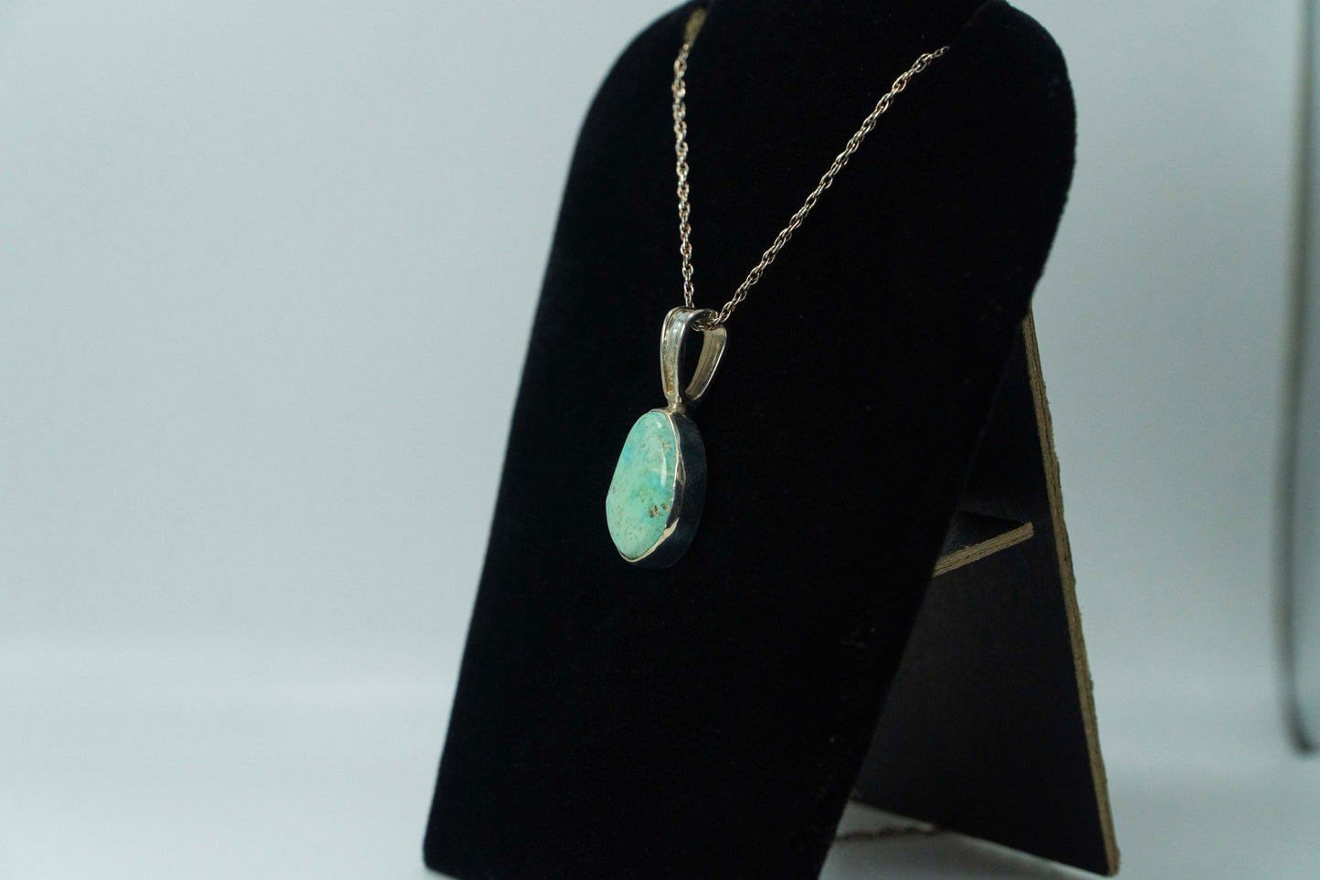 Cripple Creek Colorado Turquoise Pendant .925 Silver