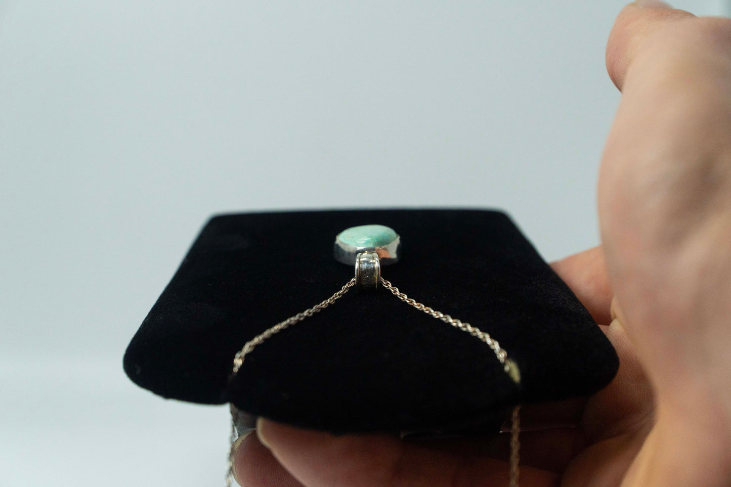 Cripple Creek Colorado Turquoise Pendant .925 Silver