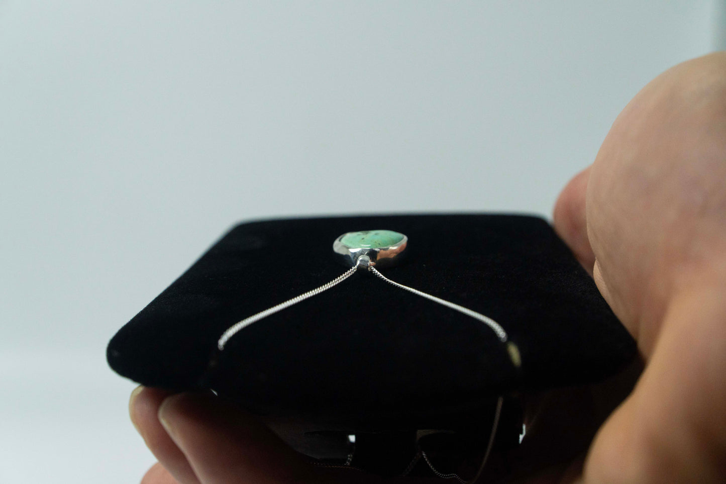 Colorado Turquoise Pendant, Cripple Creek Colorado Pendant .925 Silver