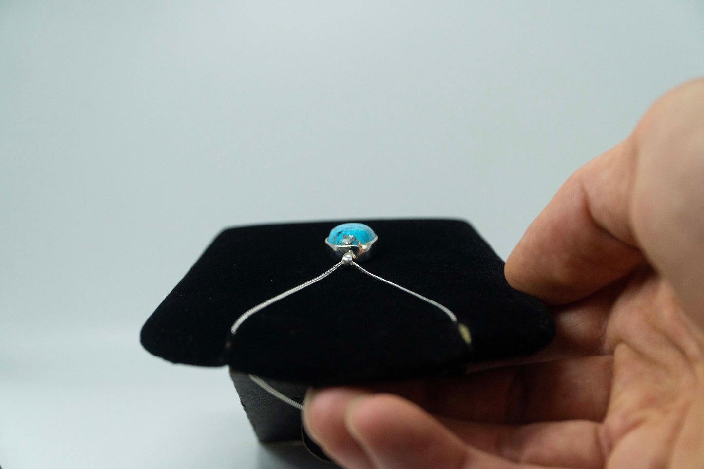 Campitos Mexico Turquoise Pendant .925 Silver