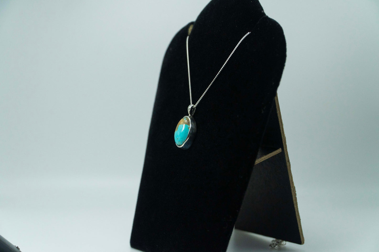 #9 Nevada Turquoise Pendant .925 Silver