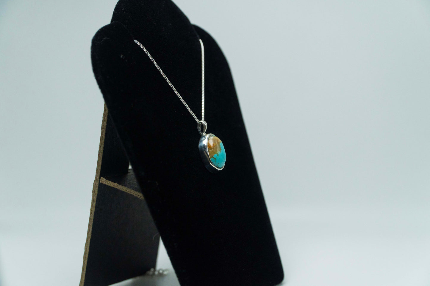 #9 Nevada Turquoise Pendant .925 Silver