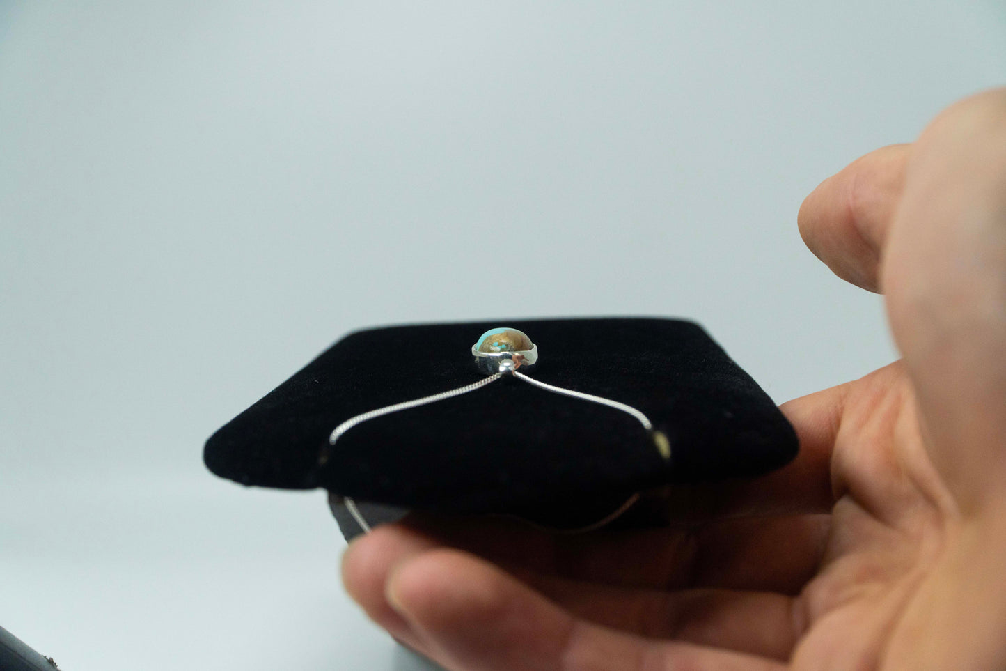 #9 Nevada Turquoise Pendant .925 Silver