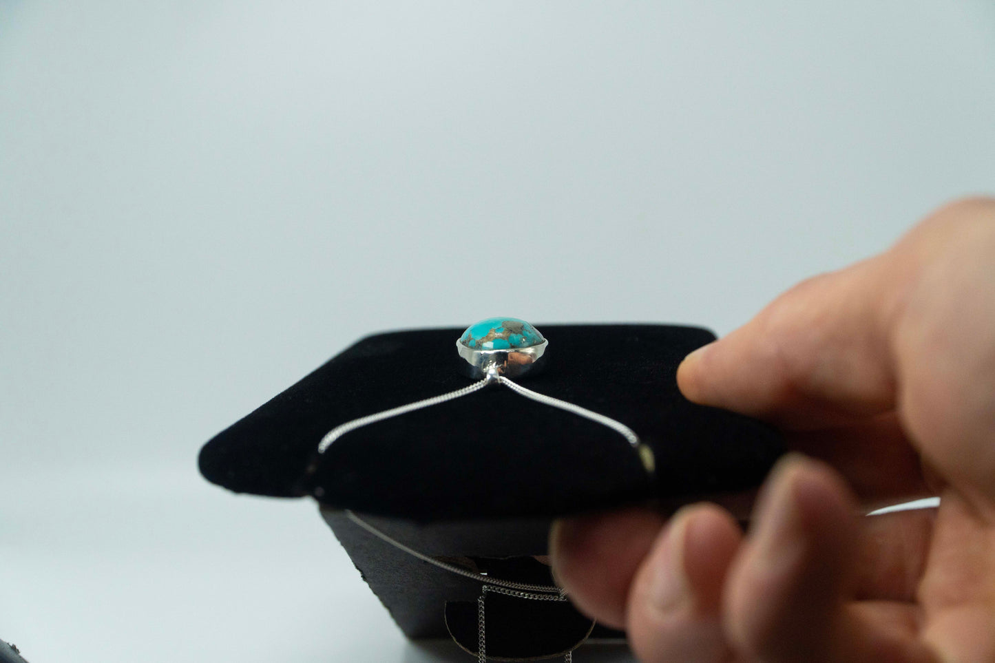 Sonora Gold Turquoise Pendant .925 Silver