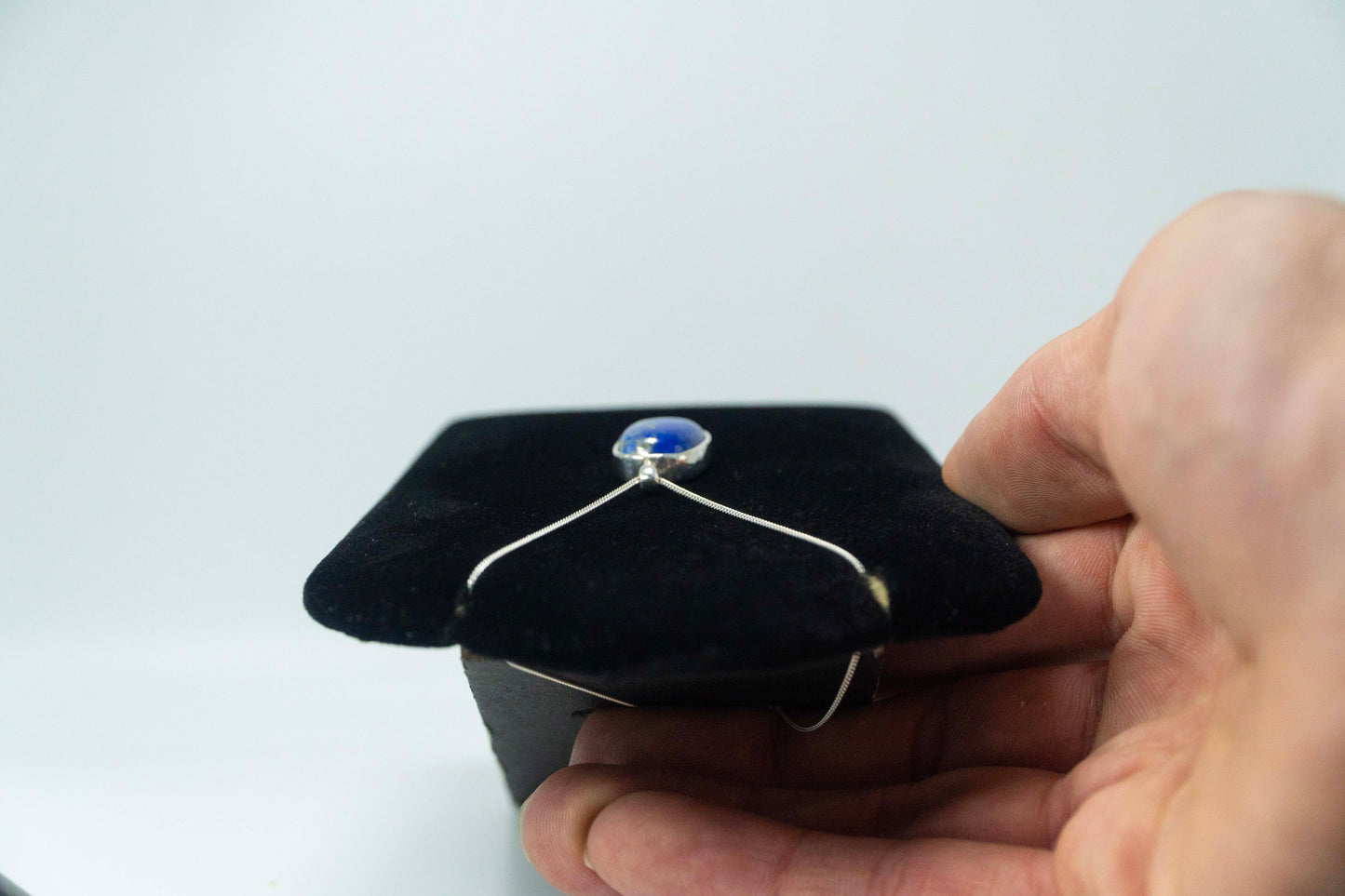 Lapis Lazuli Set In .925 Silver Pendant