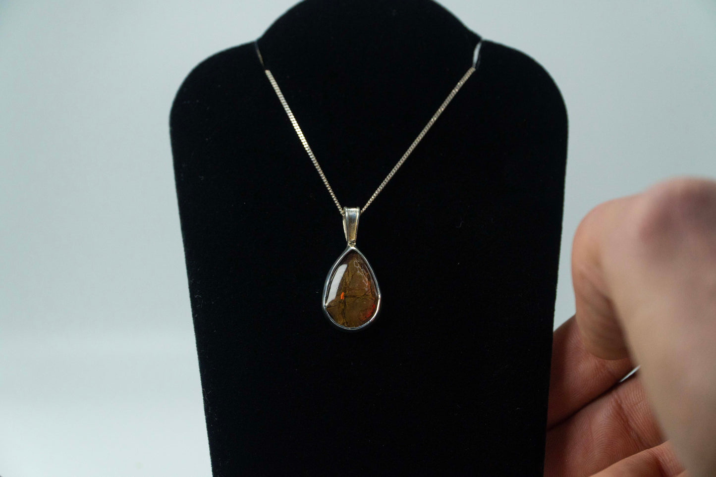 Ammolite .925 Silver Pendant