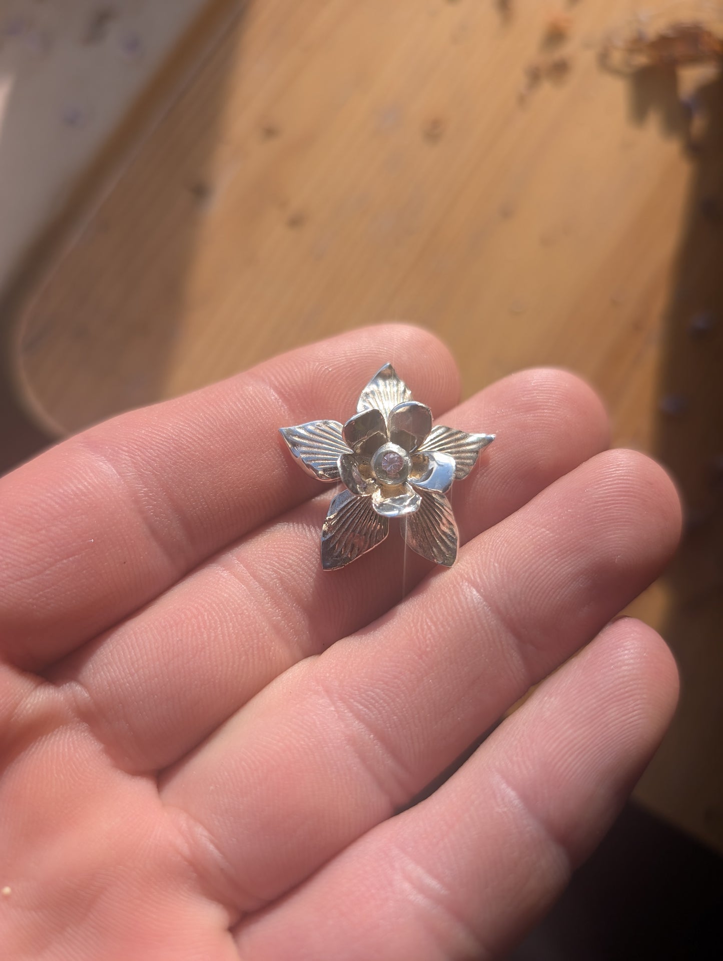 Columbine Flower Pendant