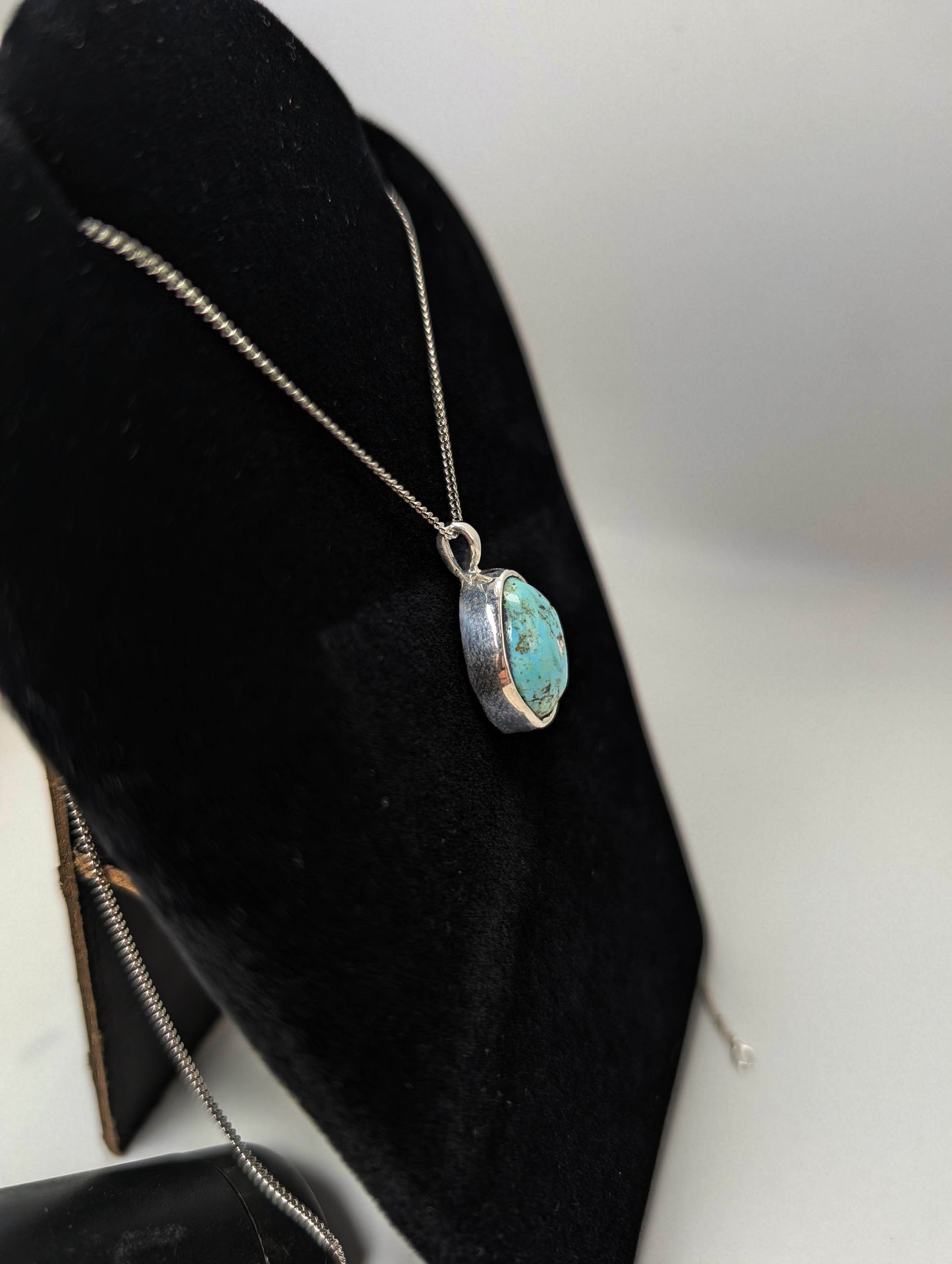 Cripple Creek Colorado Turquoise .925 Silver Pendant