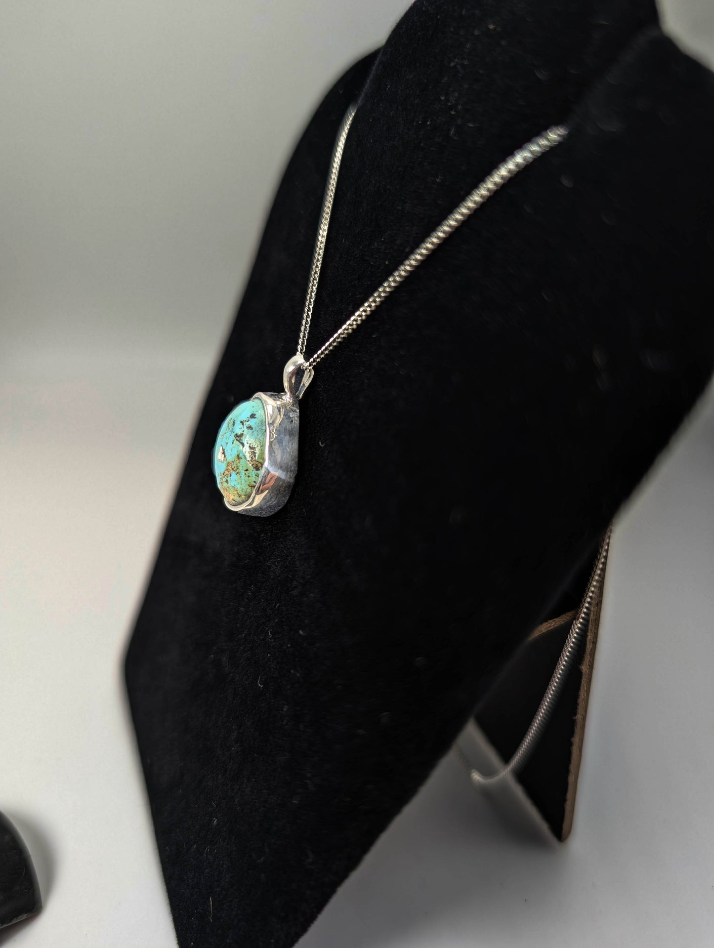 Cripple Creek Colorado Turquoise .925 Silver Pendant