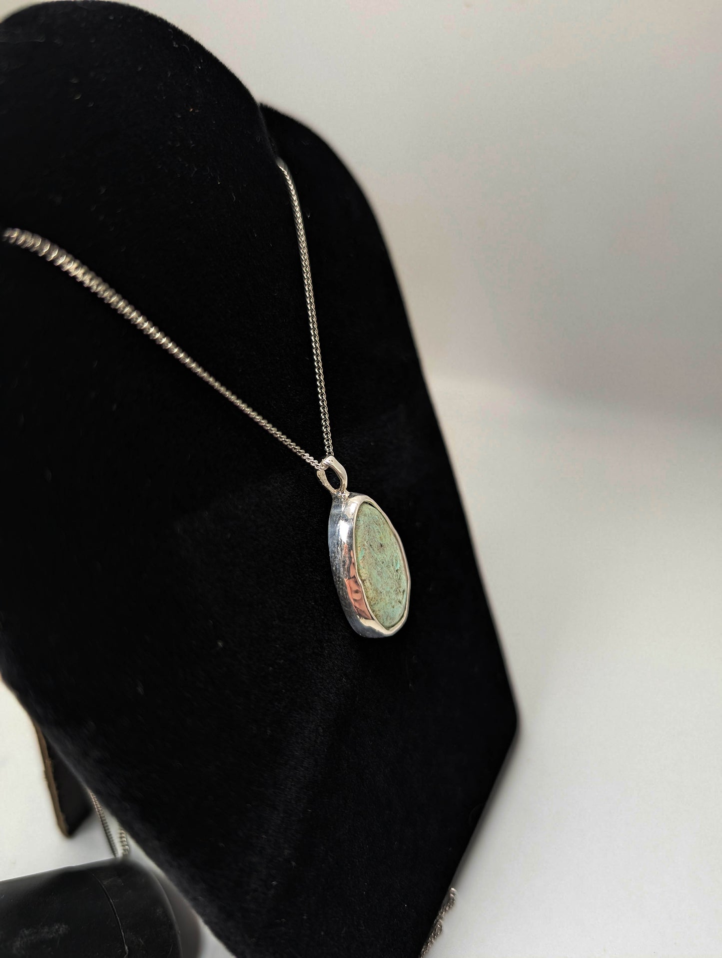 Cripple Creek Colorado Turquoise .925 Silver Pendant