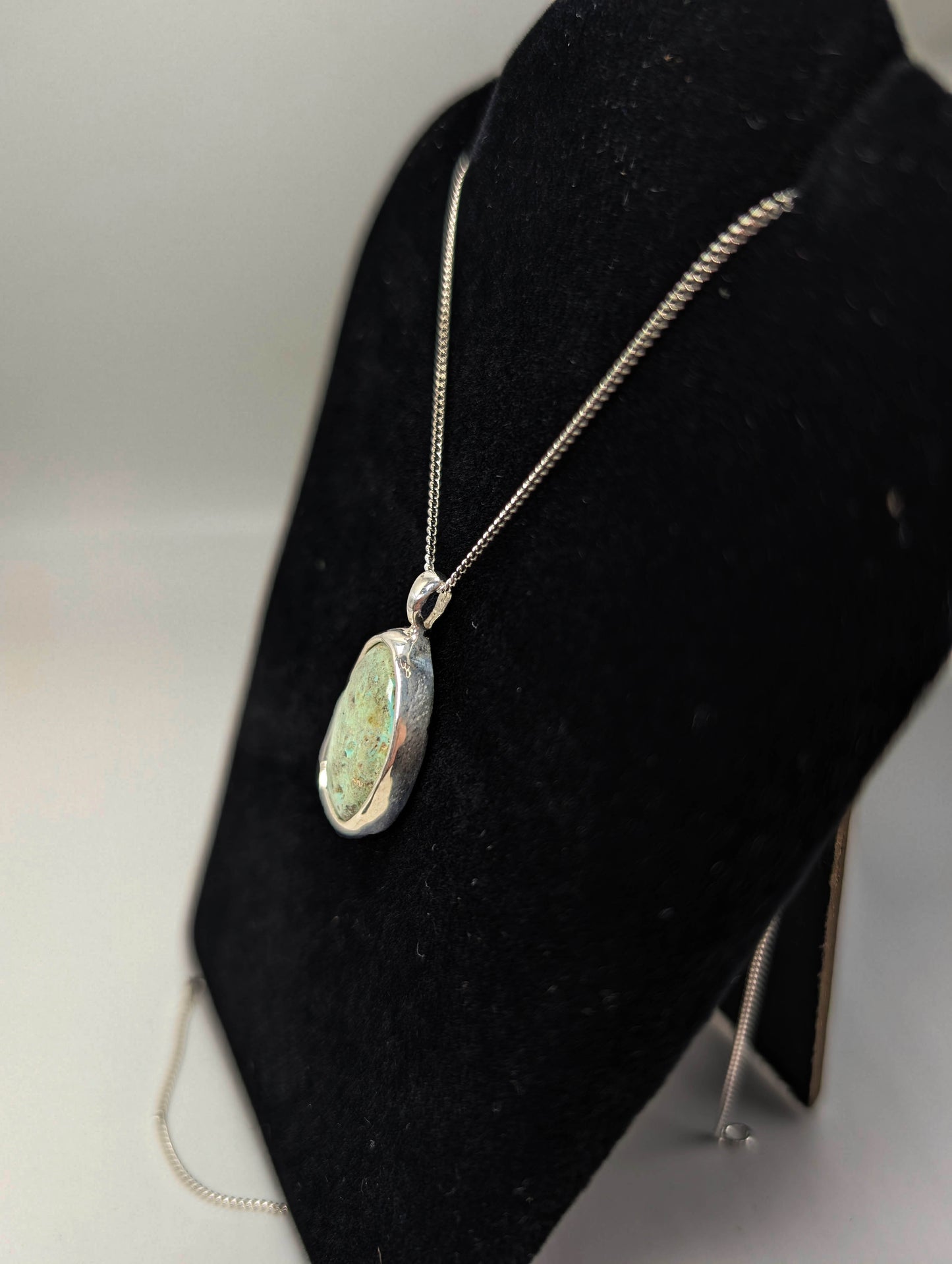 Cripple Creek Colorado Turquoise .925 Silver Pendant