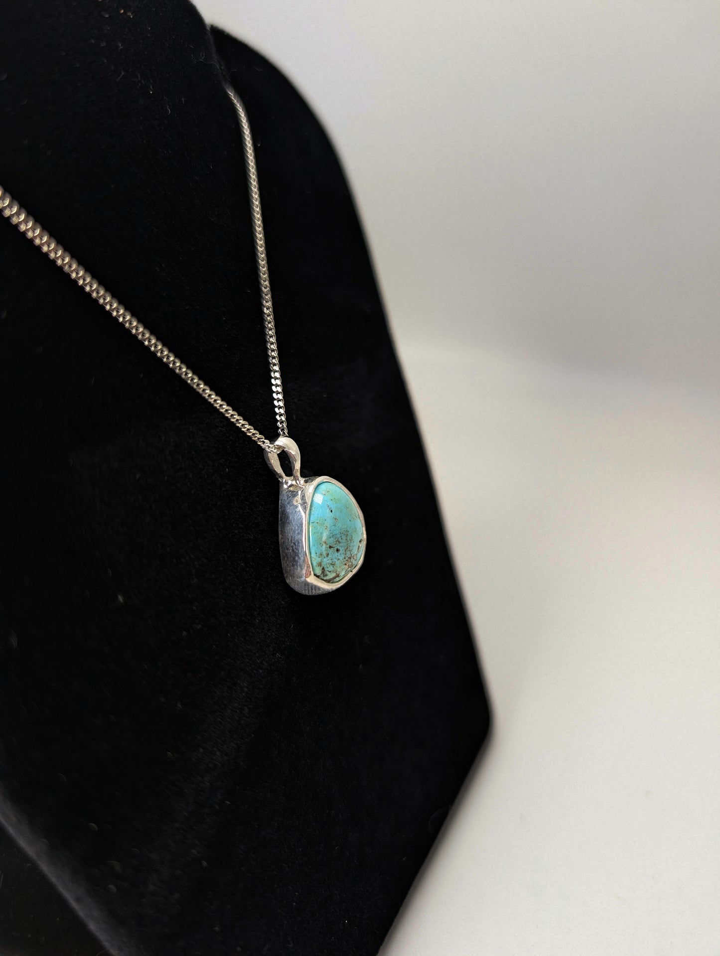 Cripple Creek Colorado Turquoise .925 Silver Pendant