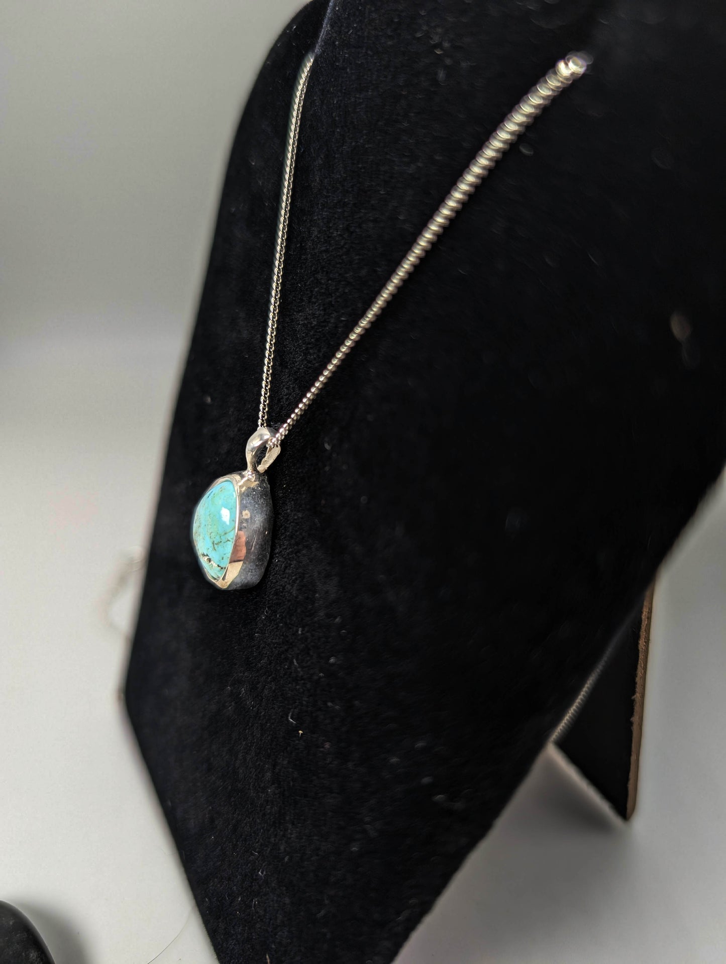 Cripple Creek Colorado Turquoise .925 Silver Pendant