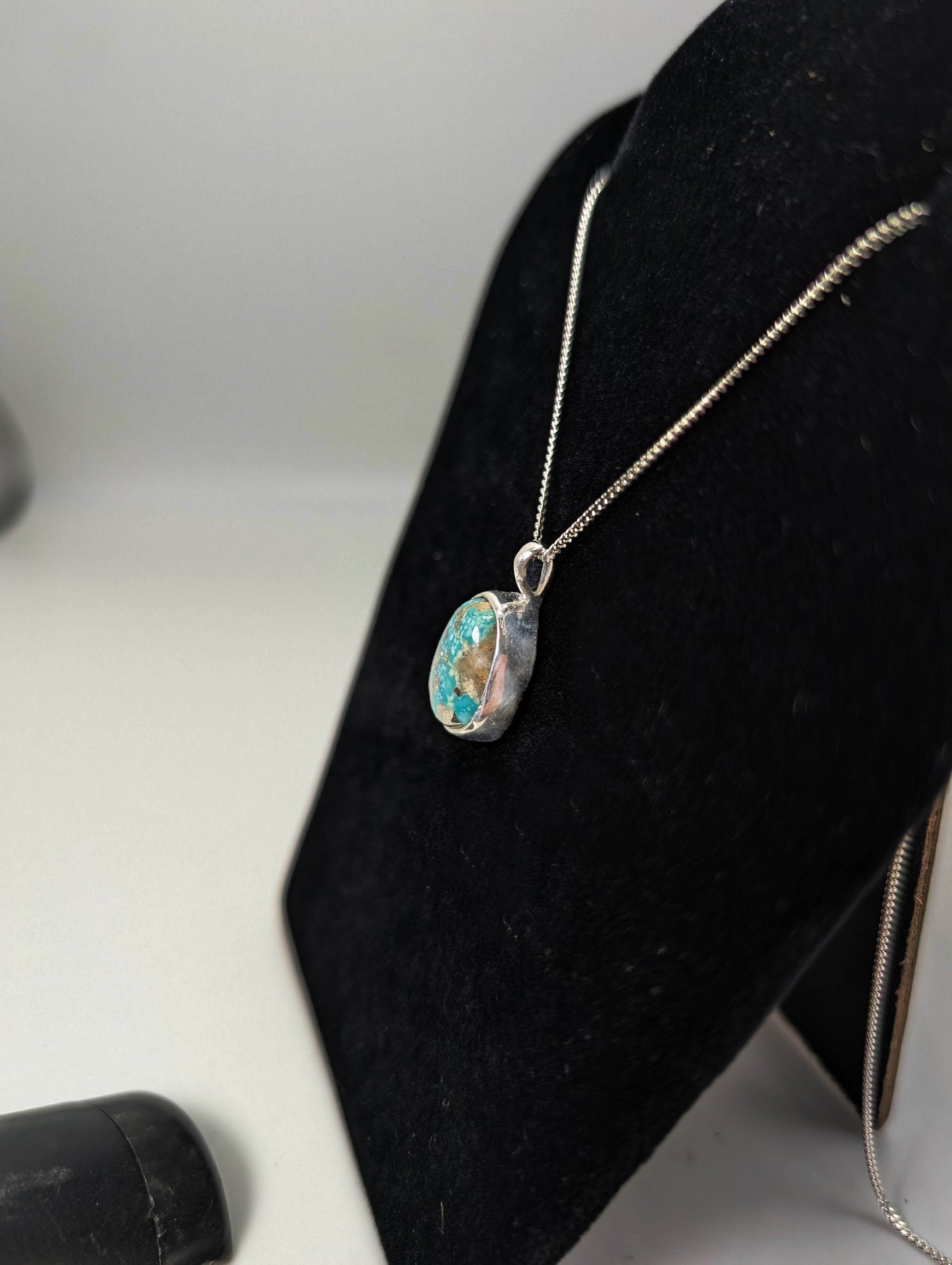 Senora Gold Turquoise .925 Silver Pendant