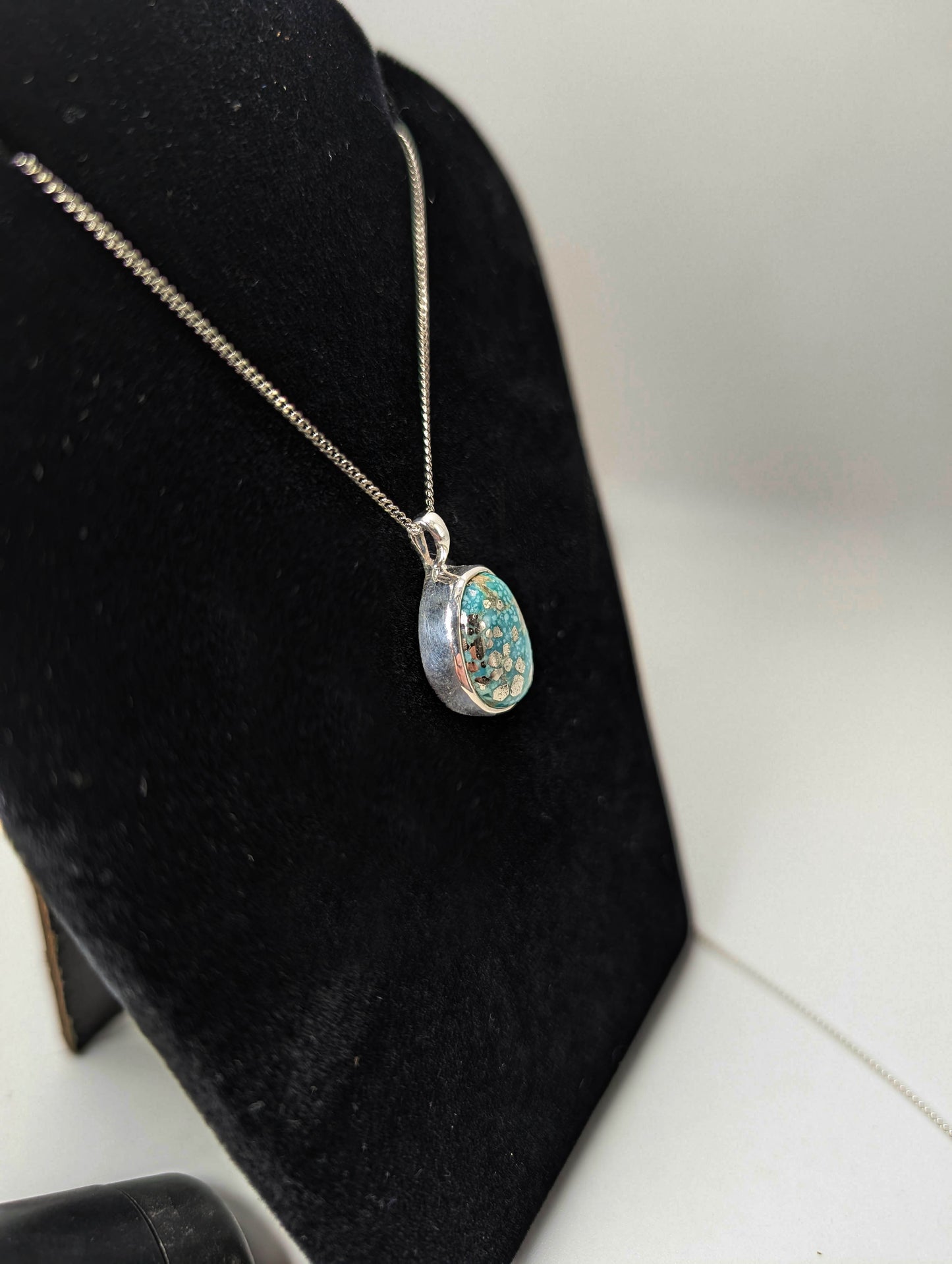 Senora Gold Turquoise .925 Silver Pendant