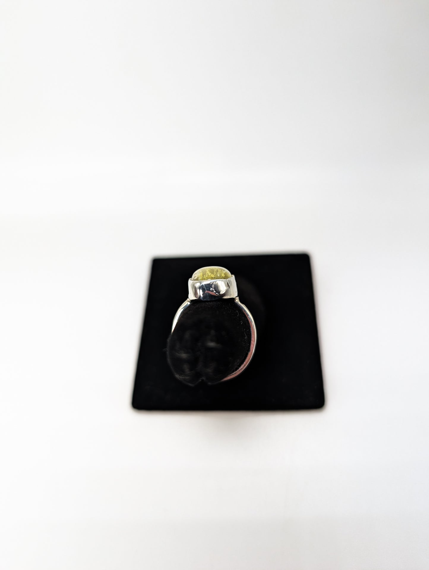 Colorado Yellow Moss Agate Silver Ring .925 Silver