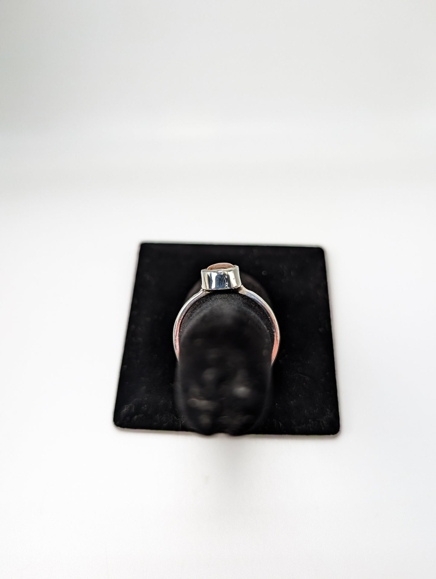 Quartz With Copper Ring .925 Silver
