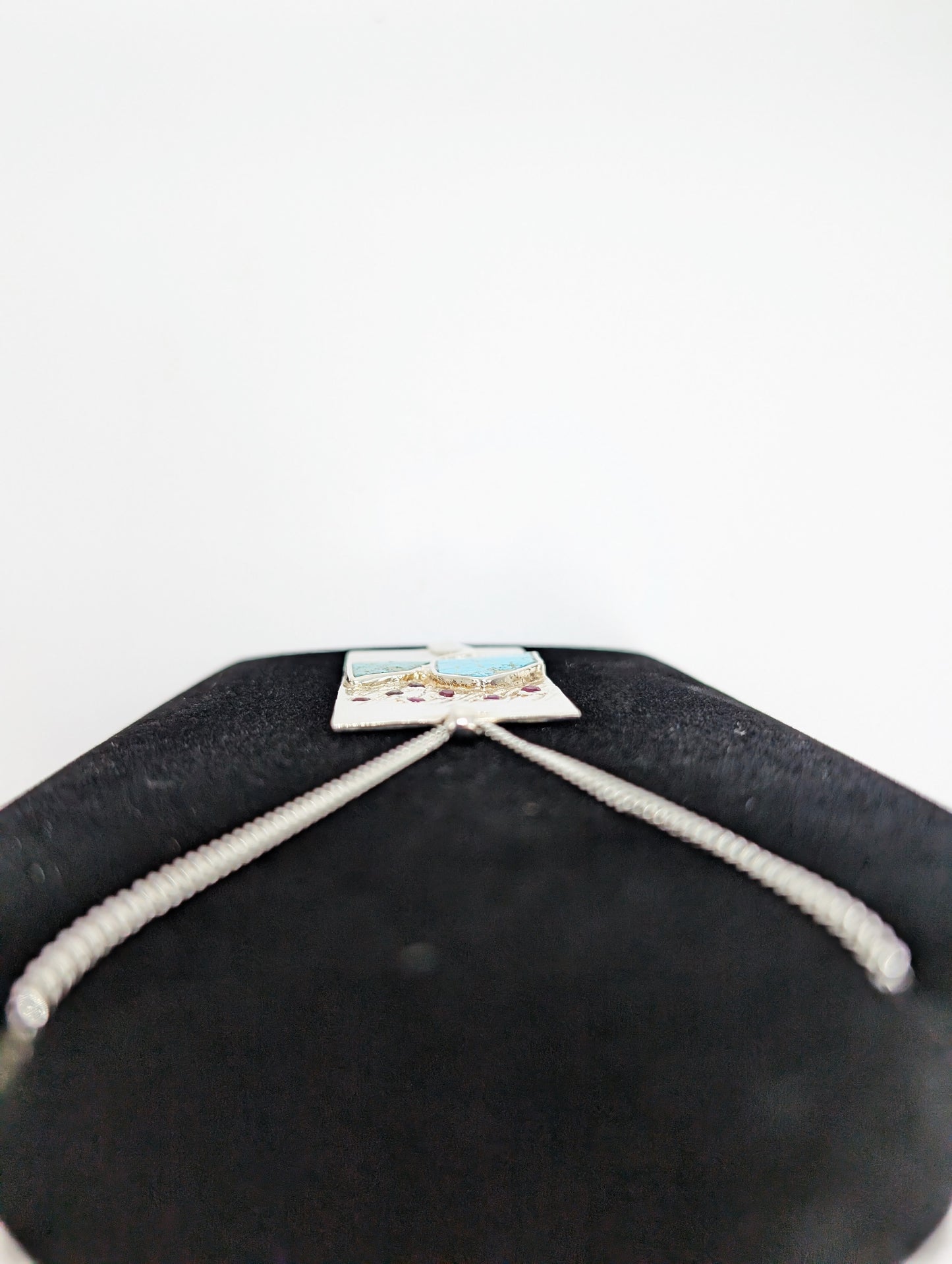 Starry Night Sky Mountain Pendant .925 Silver