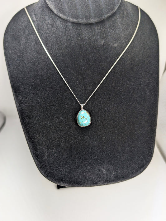 #9 Turquoise .925 Silver Pendant