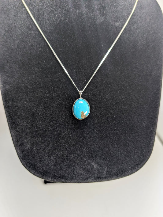 #9 Turquoise .925 Silver Pendant