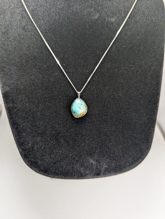 Cripple Creek Colorado Turquoise .925 Silver Pendant