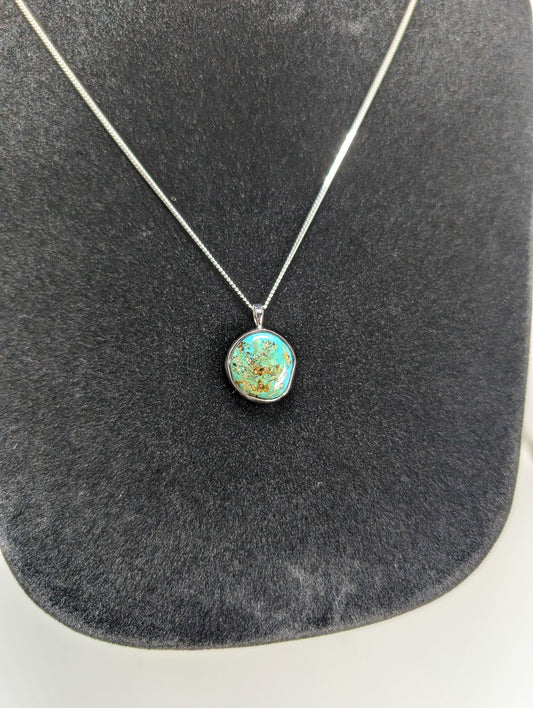 Cripple Creek Colorado Turquoise .925 Silver Pendant