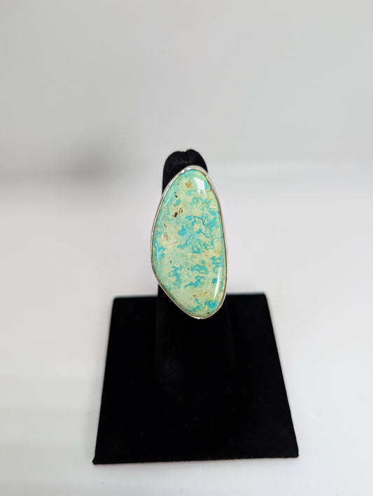 Cripple Creek Colorado Turquoise RIng .925 Silver