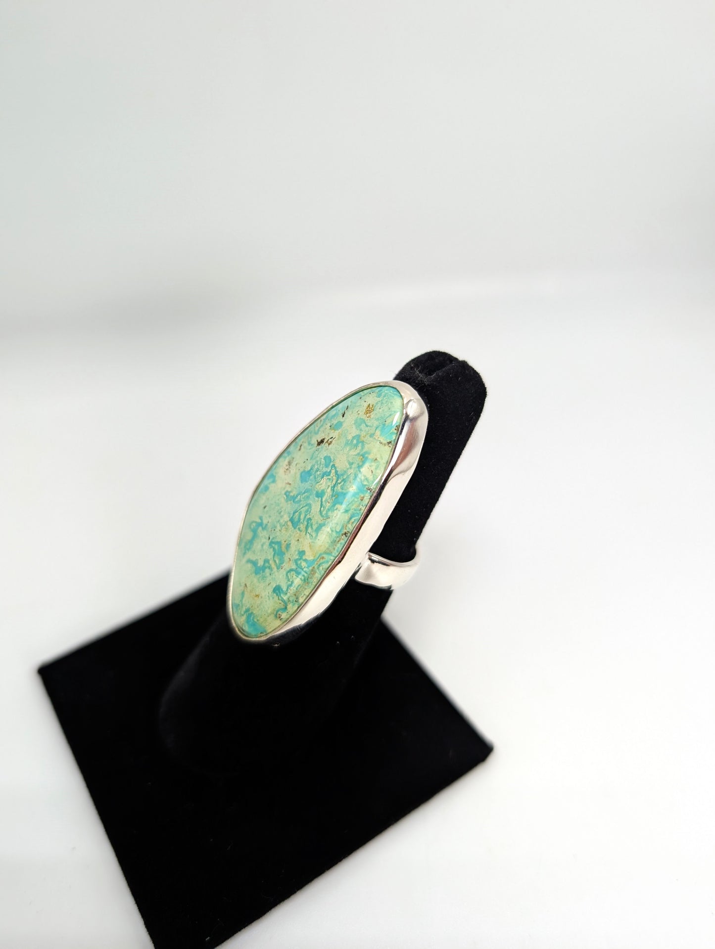 Cripple Creek Colorado Turquoise RIng .925 Silver