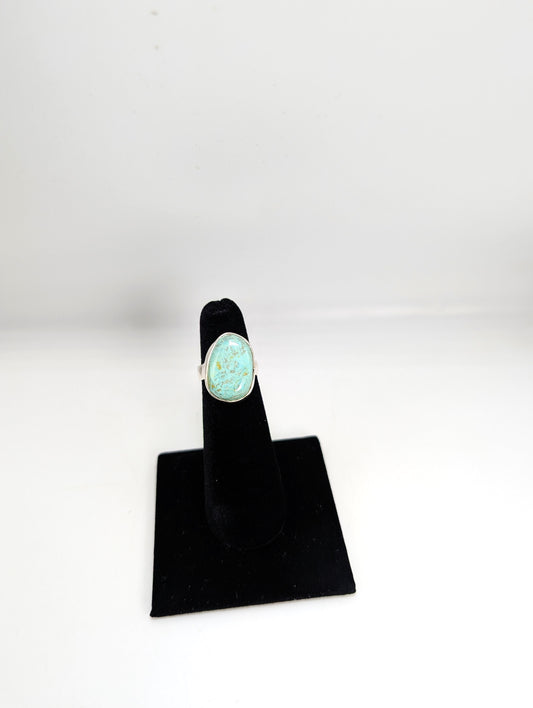 Cripple Creek Colorado Turquoise RIng .925 Silver