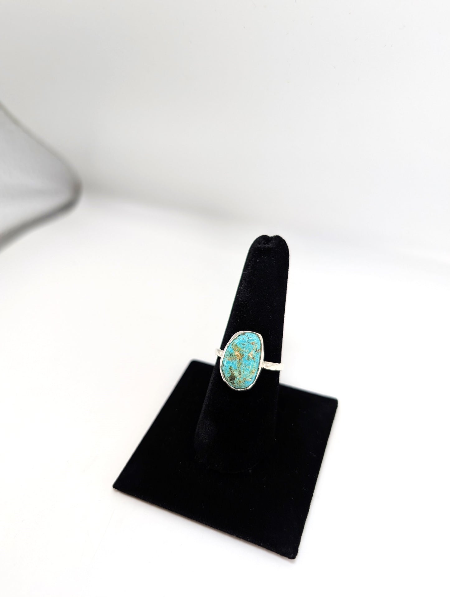 Cripple Creek Colorado Turquoise RIng .925 Silver