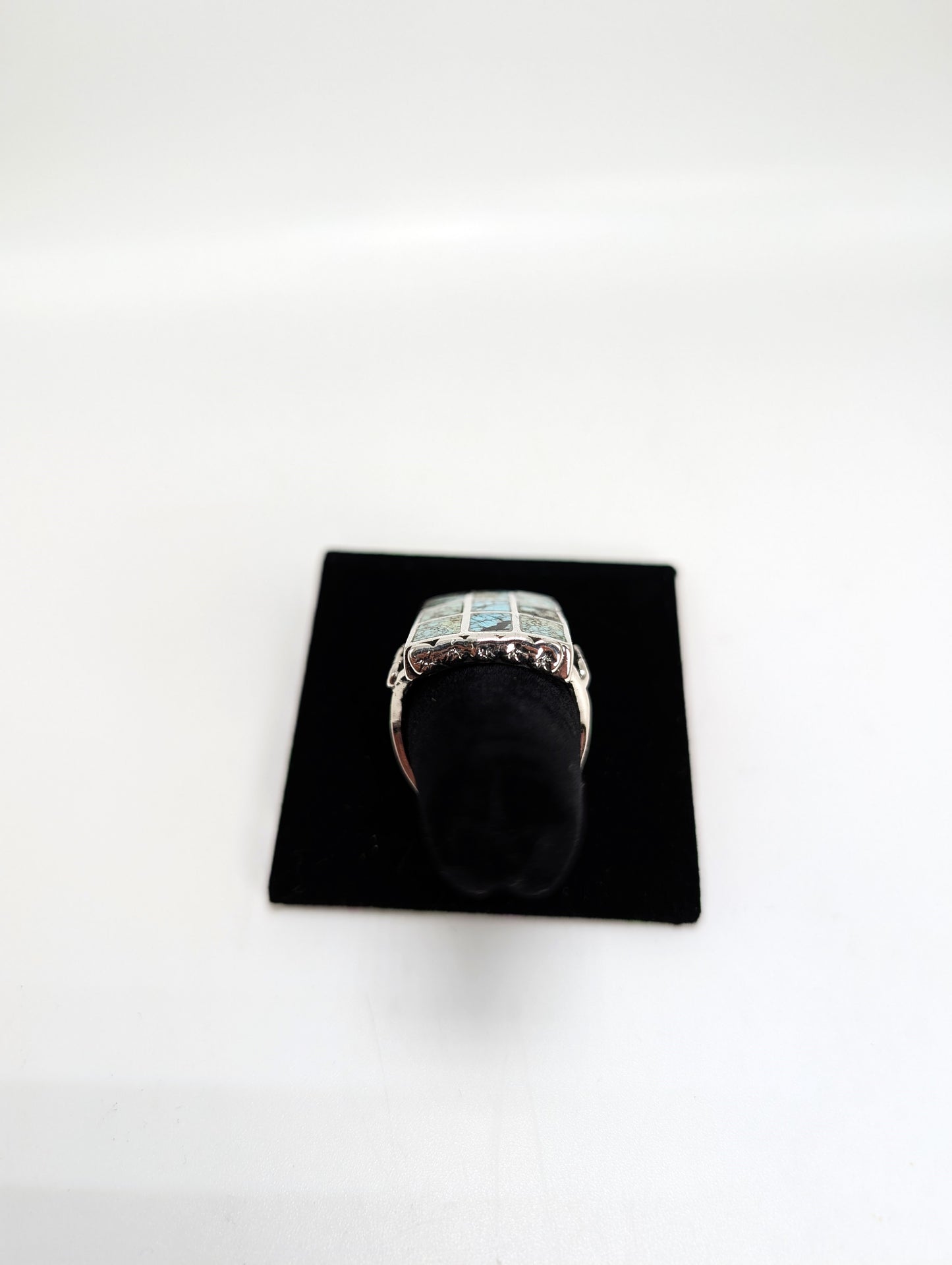 Kingman Turquoise Inlayed .925 Silver Ring