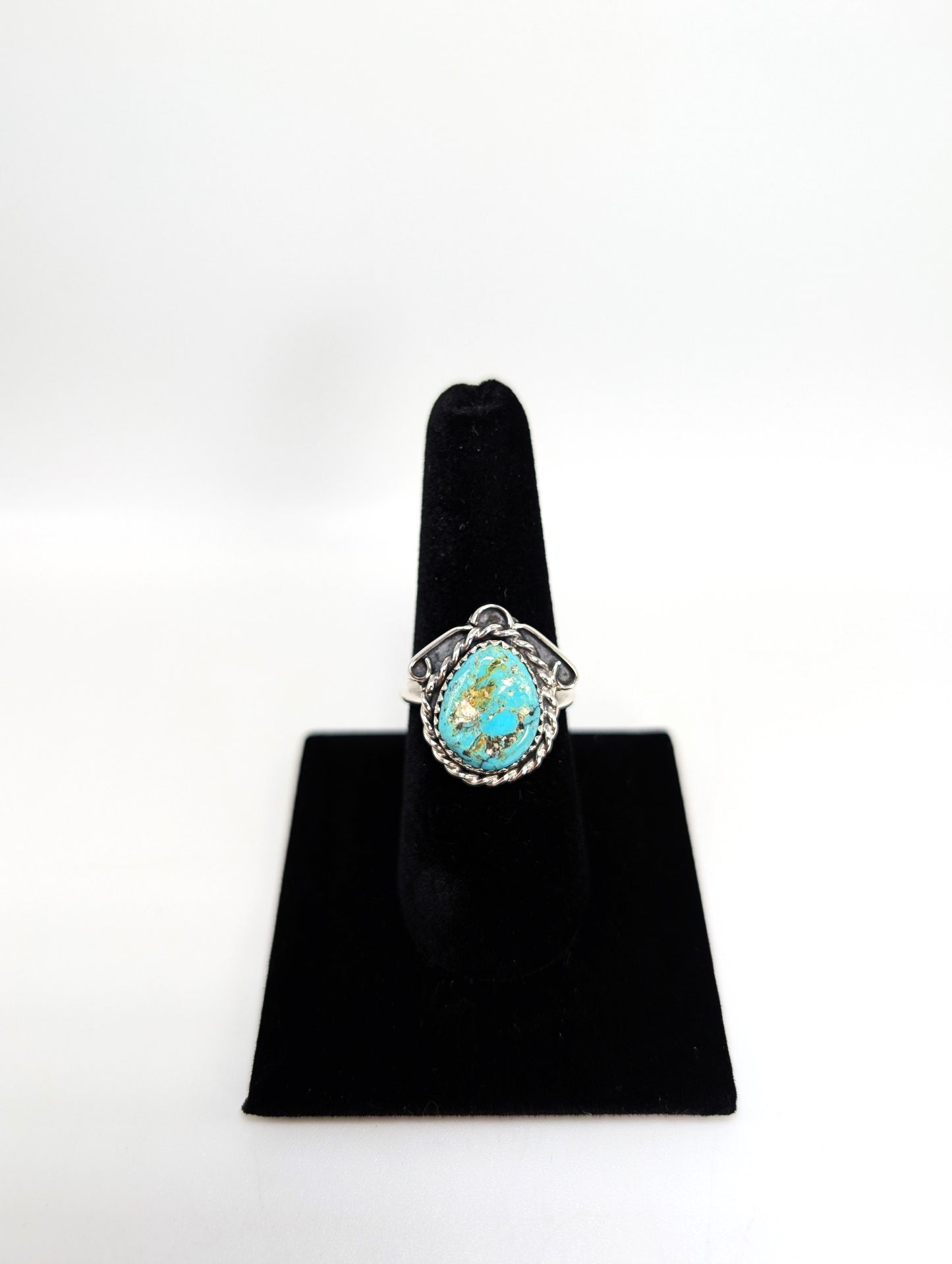 Cripple Creek Colorado Turquoise RIng .925 Silver
