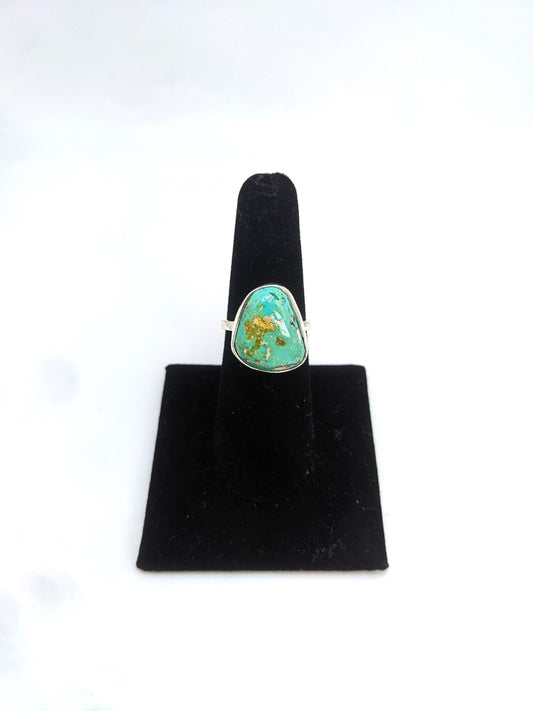Colorado Turquoise Ring .925 Silver Cripple Creek Turquoise