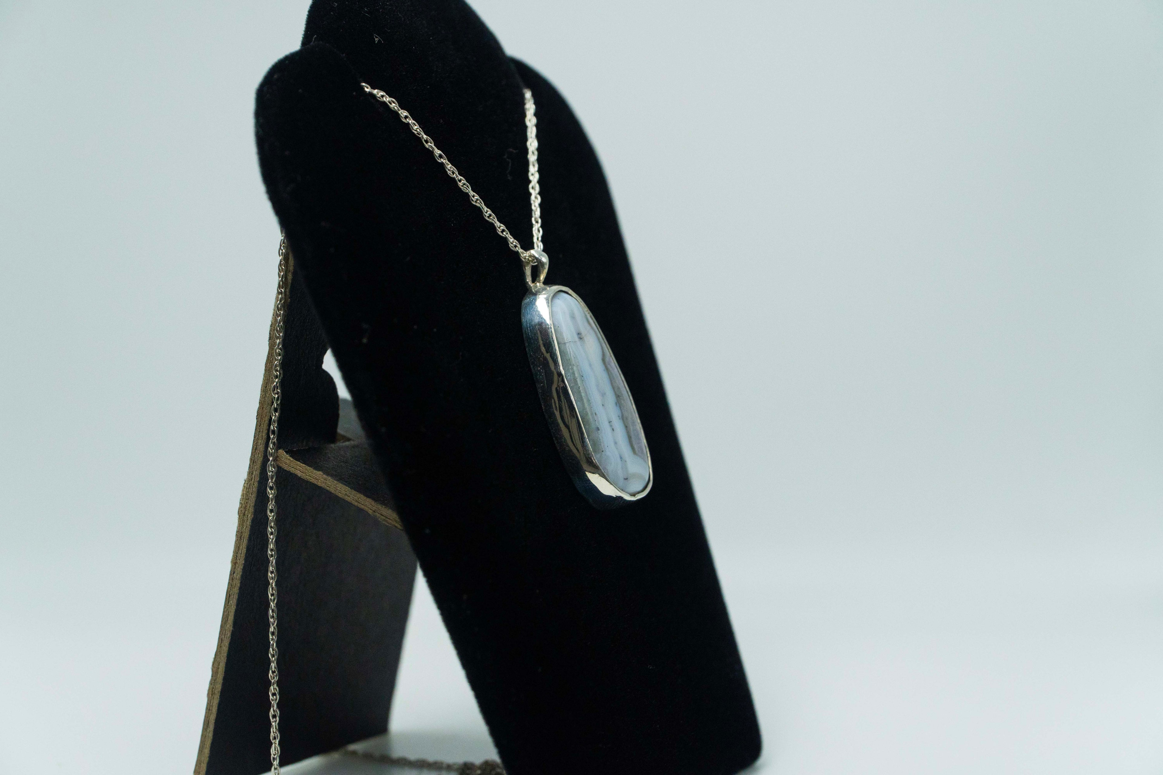 Amethyst Sowbelly Agate Silver Pendant .925, Colorado Agate