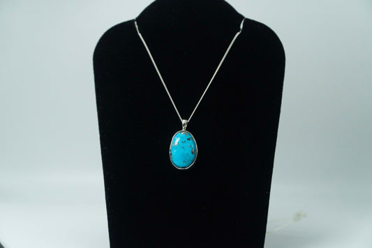 Campitos Mexico Turquoise Pendant .925 Silver