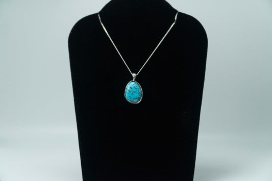 Campitos Mexico Turquoise Pendant .925 Silver