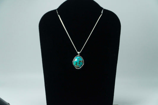 Sonora Gold Turquoise Pendant .925 Silver