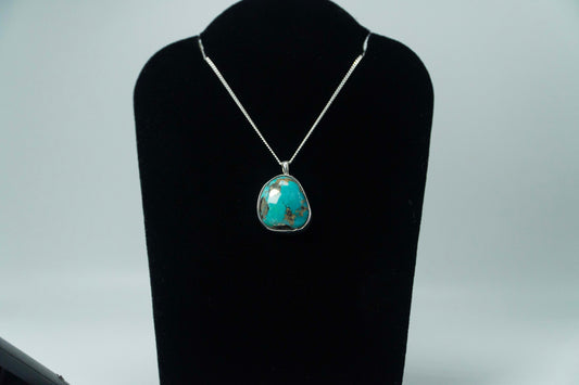 Sonora Gold Turquoise Pendant .925 Silver