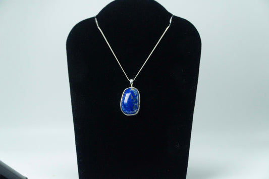 Lapis Lazuli Set In .925 Silver Pendant