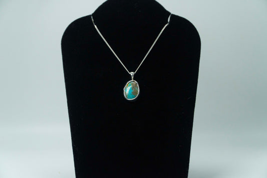 Senora Gold Turquoise .925 Silver Pendant