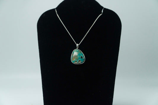 Senora Gold Turquoise .925 Silver Pendant