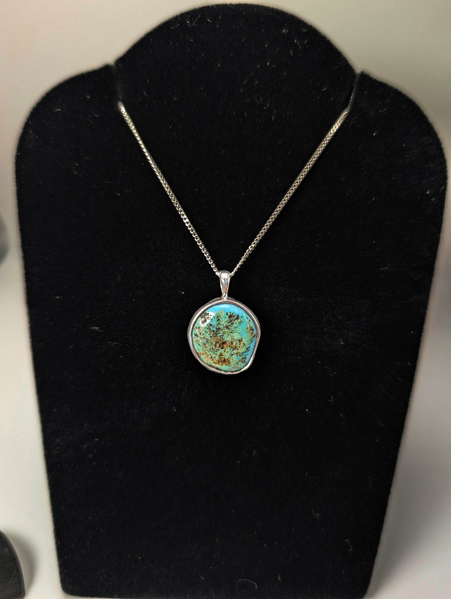 Cripple Creek Colorado Turquoise .925 Silver Pendant