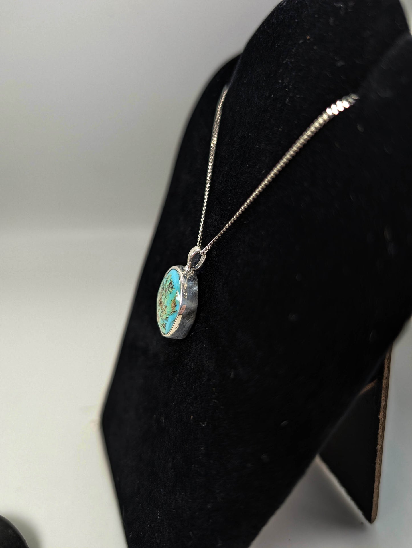 Cripple Creek Colorado Turquoise .925 Silver Pendant