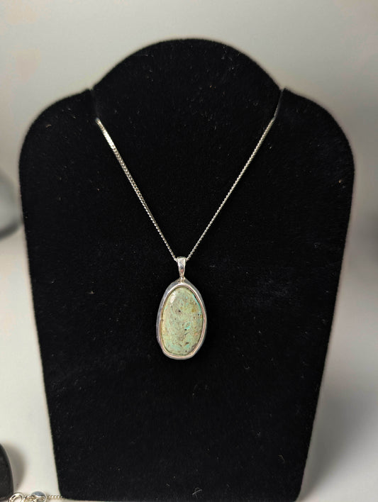 Cripple Creek Colorado Turquoise .925 Silver Pendant