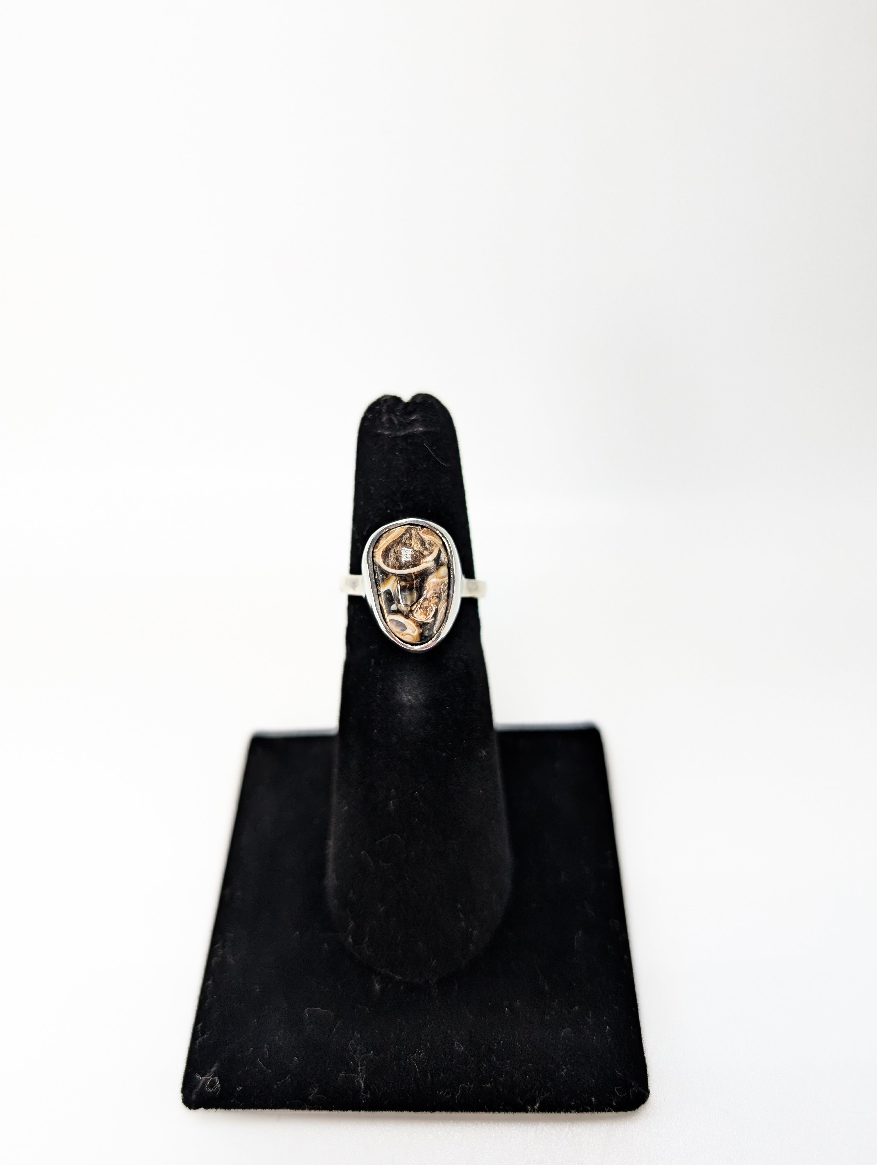 Seashell Fossil Silver Ring .925 Silver