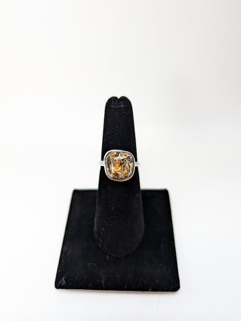 Seashell Fossil Silver Ring .925 Silver