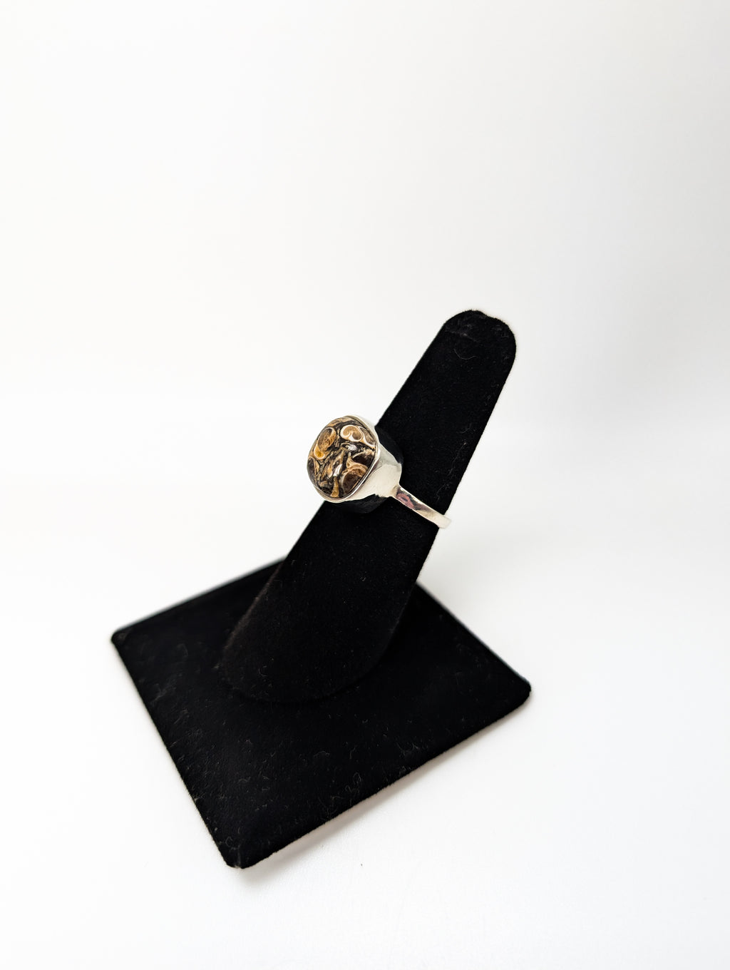 Seashell Fossil Silver Ring .925 Silver